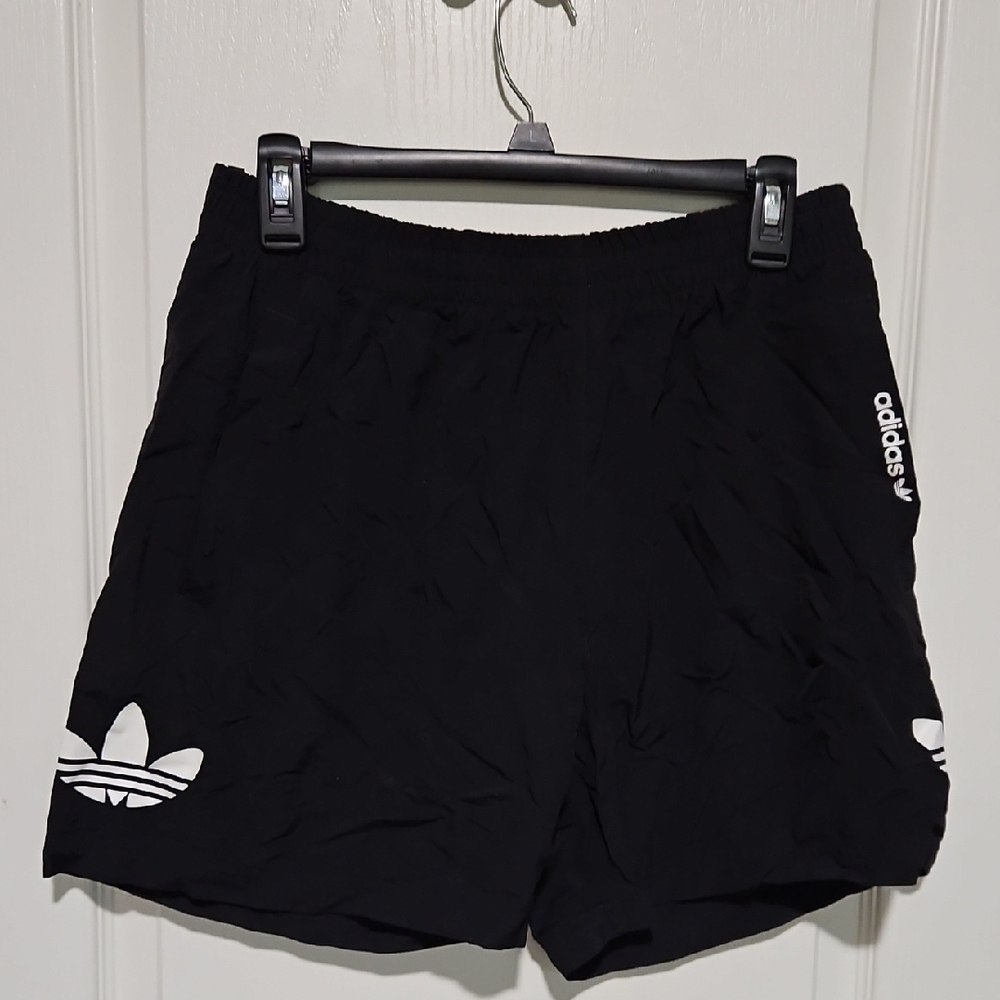 Adidas Black Shorts with White Logo